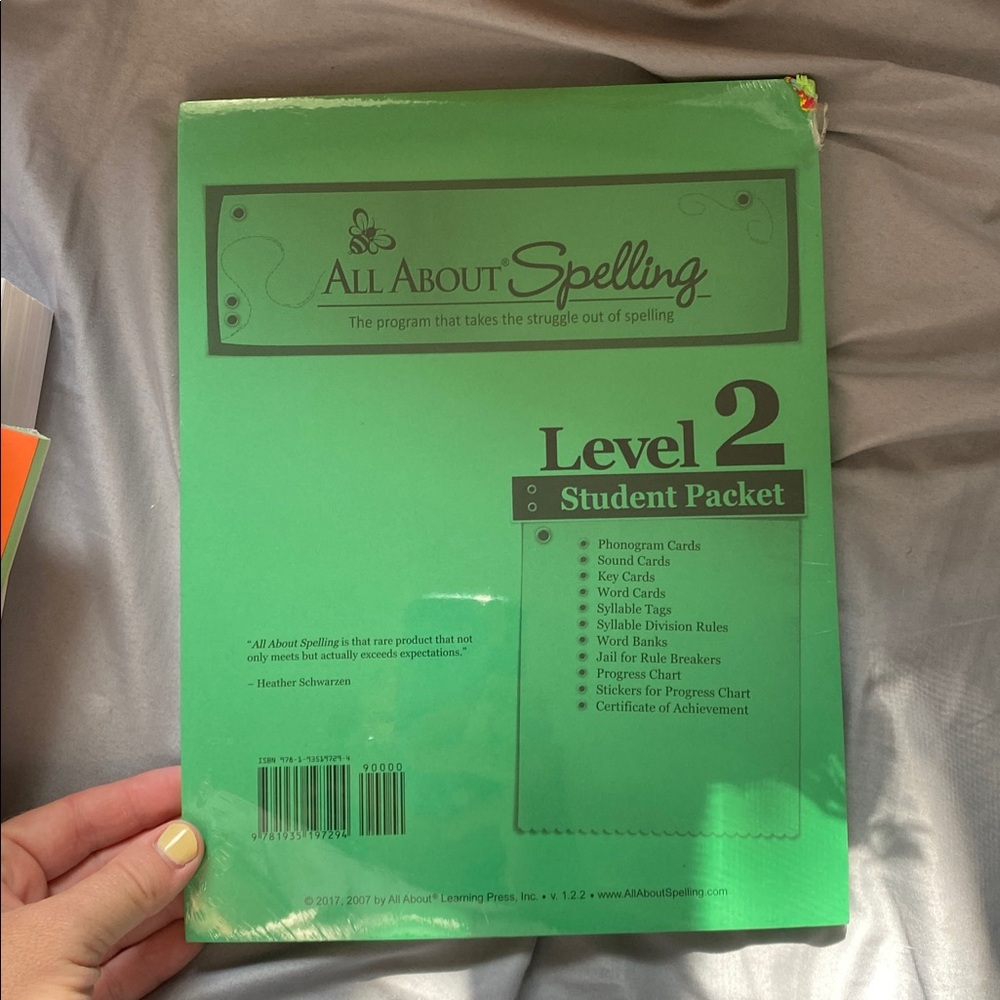Green Level 2 Spelling Student Packet